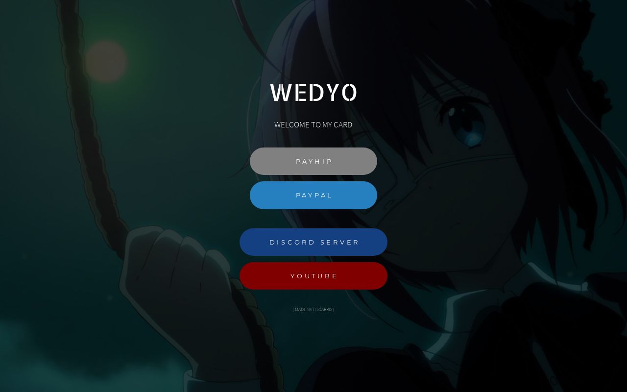 Carrd profile picture for @wed